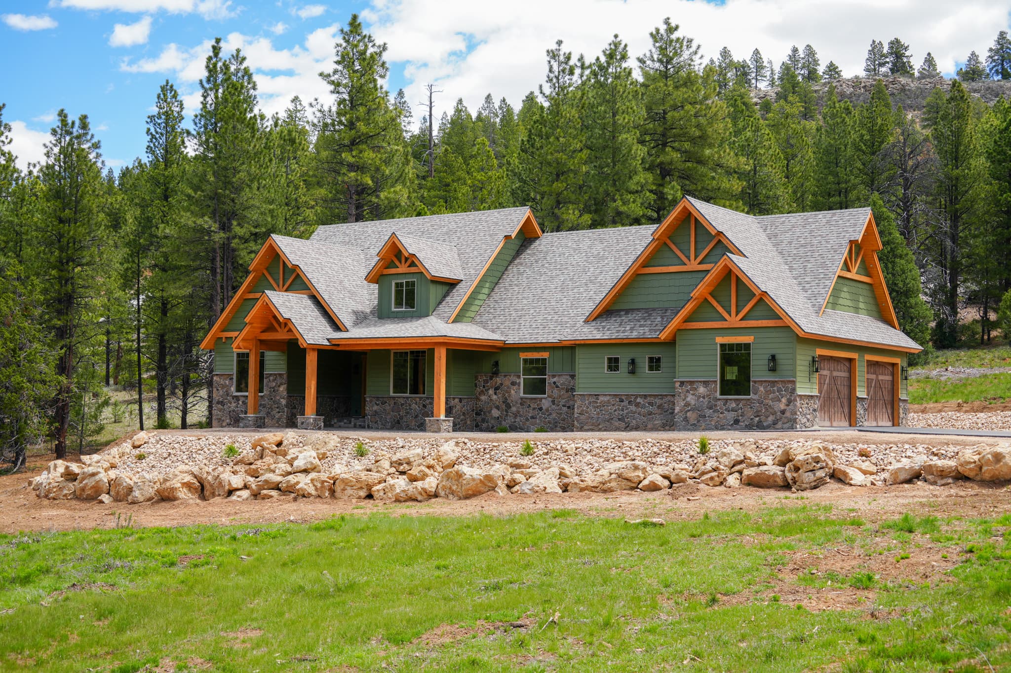 Real estate photography of a luxury home exterior in southern Utah