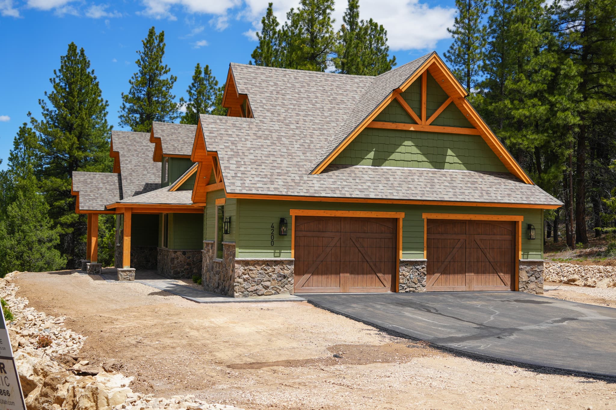 Real estate photography of a luxury home exterior in southern Utah