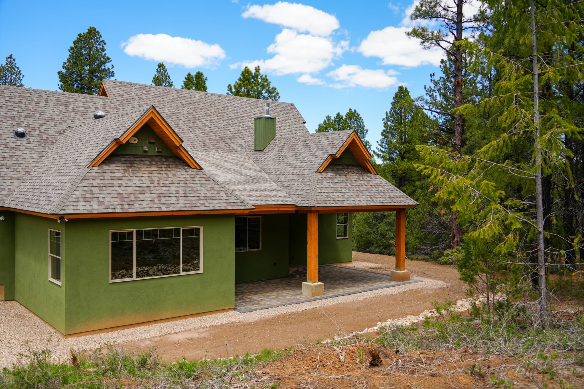 Real estate photography of a luxury home exterior in southern Utah