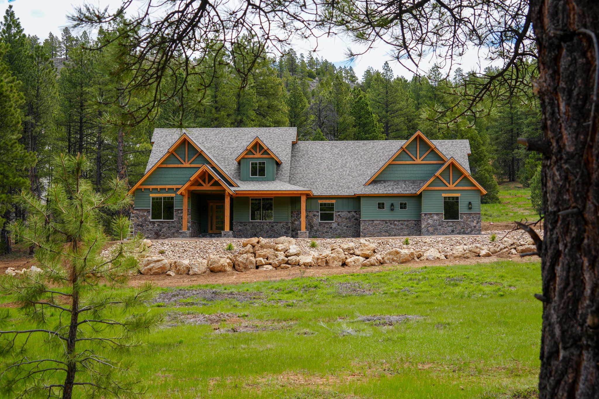 Real estate photography of a luxury home exterior in southern Utah