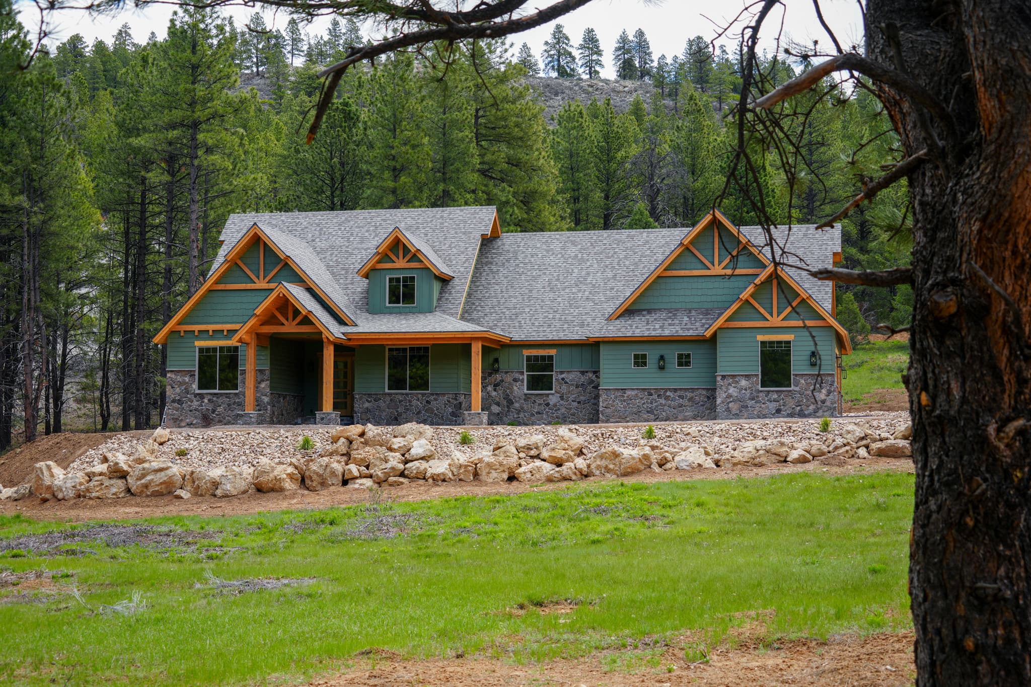 Real estate photography of a luxury home exterior in southern Utah