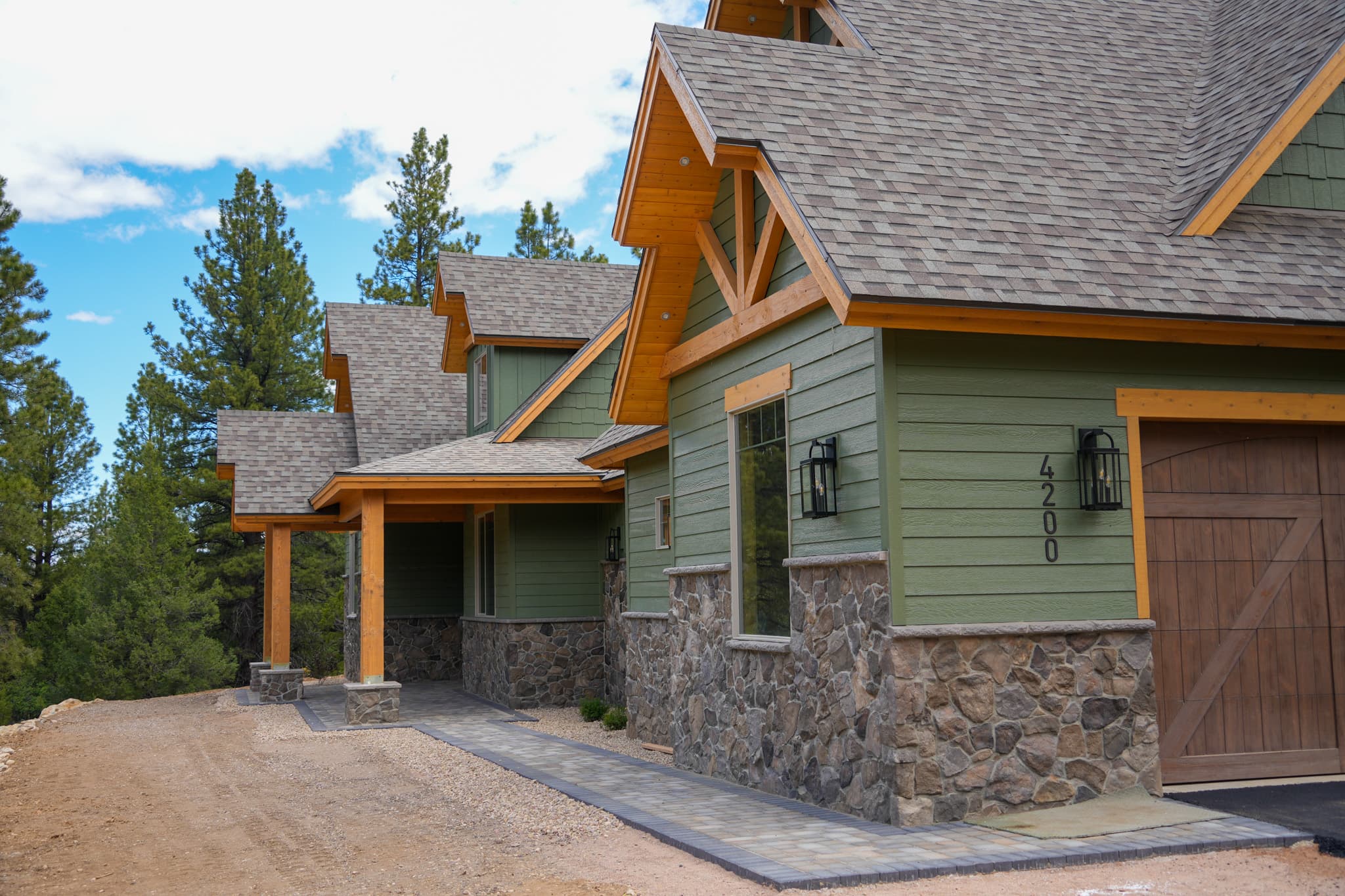 Real estate photography of a luxury home exterior in southern Utah