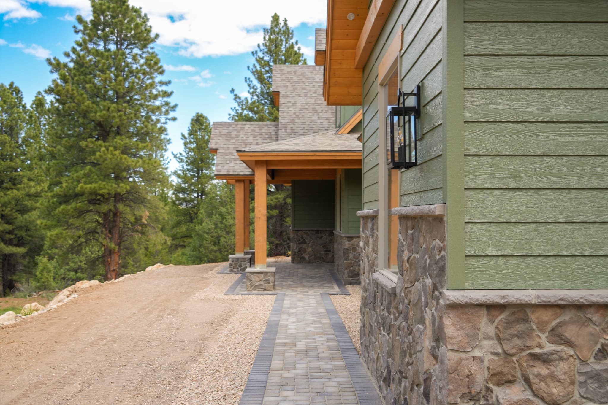 Real estate photography of a luxury home exterior in southern Utah